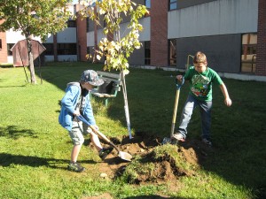 Kids learned the importance of trees in our ecology and got hands on experience in planting!