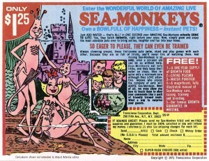 One of those original oh so beguiling Sea Monkey ads….