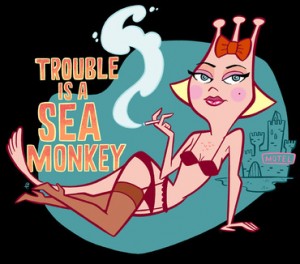 An ironic modern take on Sea Monkeys!
