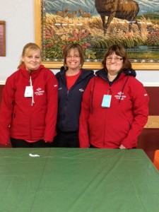 pril Finnamore, Rachelle Broad and Marilyn Tupper. To commemorate five years each of dedicated service and help to the cause Rachelle presented April and Marilyn with jackets to celebrate the milestone.