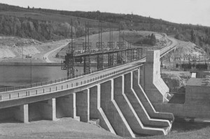 Tobique Narrows Dam being built in the early 1950’s