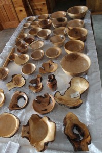 A display of lovely hand turned bowls at A Turn of the Future
