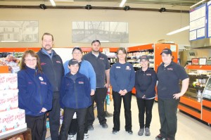 Part of the friendly staff at Foodland in Perth-Andover. Manager Greg Stone is second from left in the photo