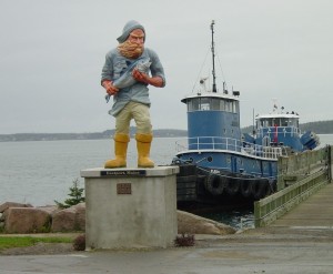 Fox TV donated this statue to Eastport after filming a reality series in the town in 2001