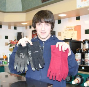Gage at the Irving Mainstop holds an assortment of lost and abandoned gloves that would like to go home...