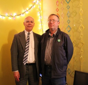 Green Party Leader David Coon with Victoria-Carleton MLA Candidate Garth Farquhar
