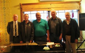 Green Party Leaders David Coon, Garth Farquhar, Andrew Clark, Wayne Sabine and Andre Laurion