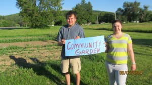 Luke and Mackayla are proud to have a plot in the community garden. 